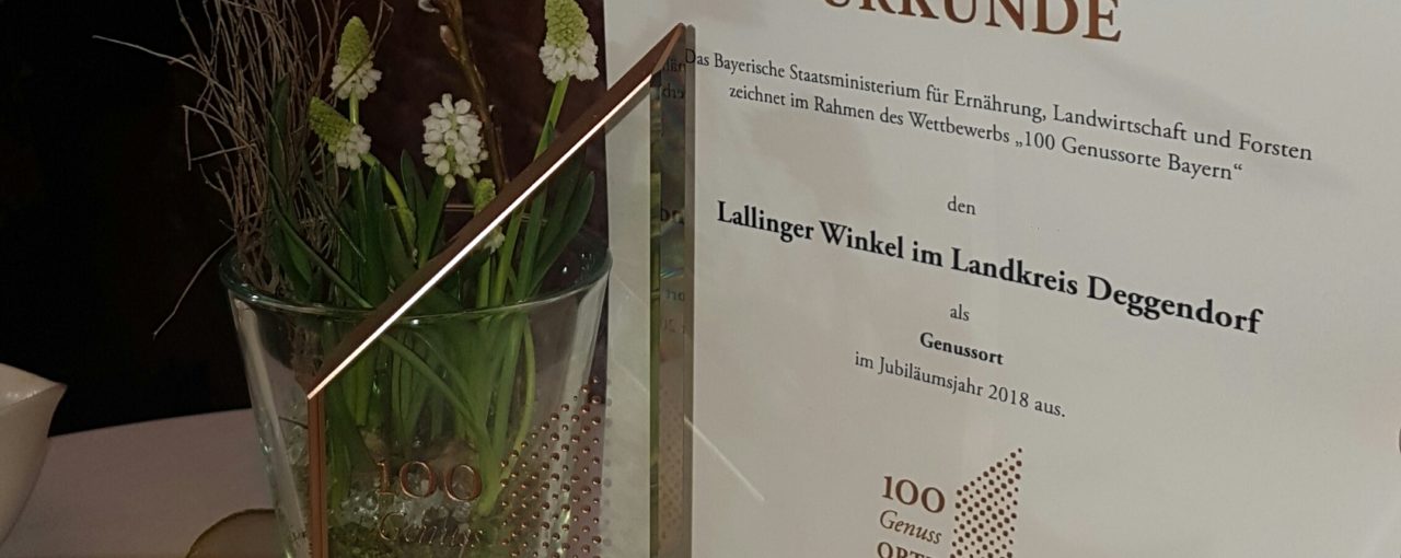Auszeichnung Genussort Lallinger Winkel